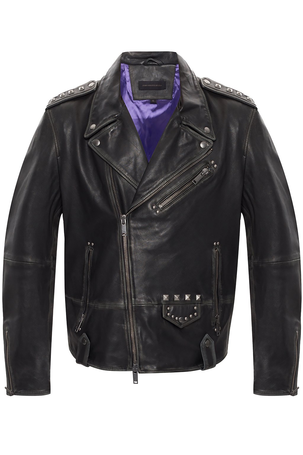 John varvatos black outlet leather jacket